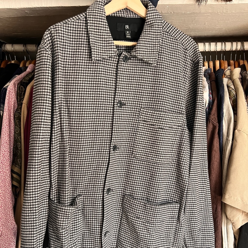 Banana Republic Houndstooth Chore Shirt Jacket